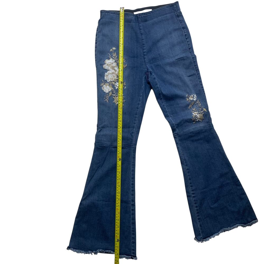 Women's Est. 1946 Flare Boho Chic Floral Pull On Jeans Size 2 - Excellent - Picture 8 of 11